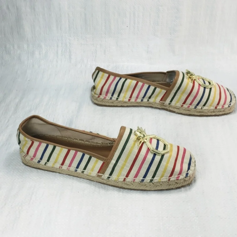 Rainbow Canvas Espadrille Flats - Louise Et Cie Summer Shoes 10